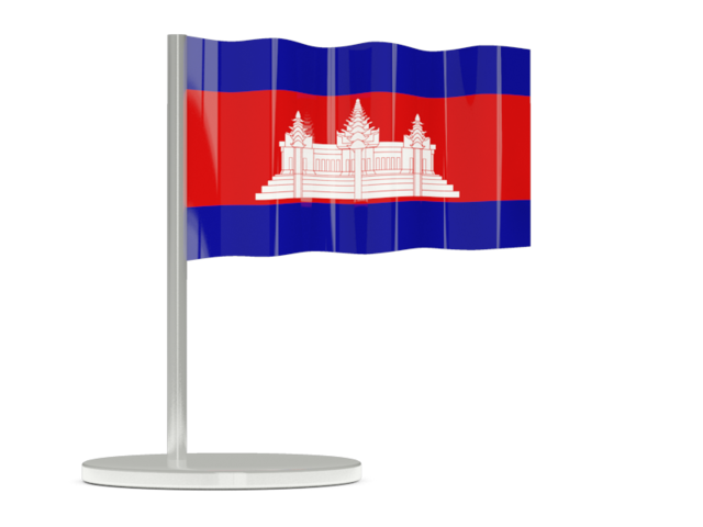 Flag pin. Download flag icon of Cambodia at PNG format