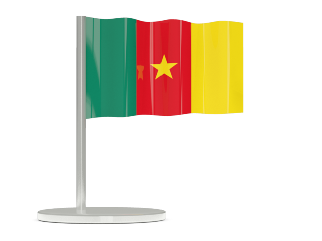 Flag pin. Download flag icon of Cameroon at PNG format