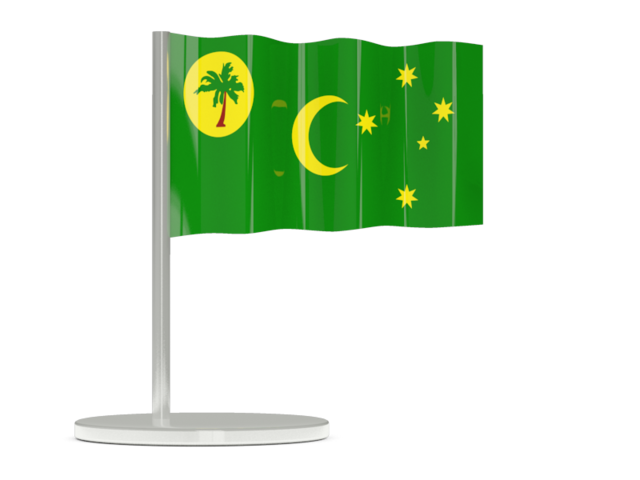 Flag pin. Download flag icon of Cocos Islands at PNG format