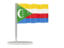 Comoros. Flag pin. Download icon.