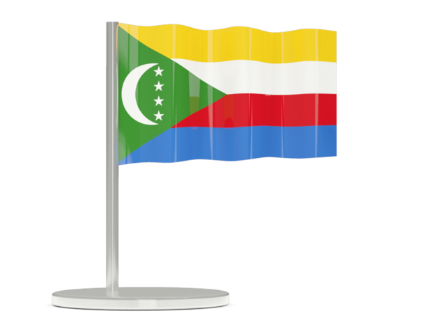 Flag pin. Download flag icon of Comoros at PNG format