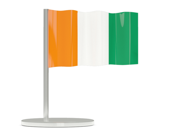 Flag pin. Download flag icon of Cote d'Ivoire at PNG format