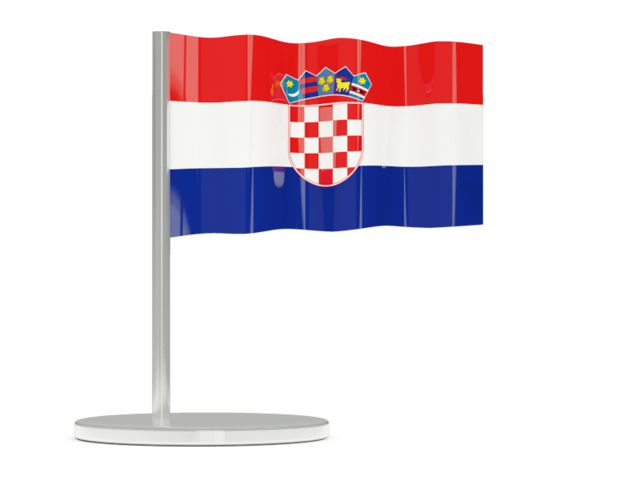 Flag pin. Download flag icon of Croatia at PNG format