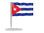 Cuba. Flag pin. Download icon.