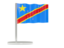 Democratic Republic of the Congo. Flag pin. Download icon.