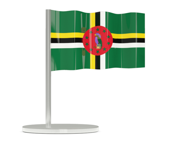 Flag pin. Download flag icon of Dominica at PNG format