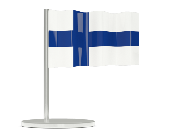 Флажок-булавка. Скачать флаг. Финляндия