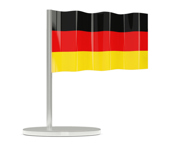 Flag pin. Illustration of flag of Germany