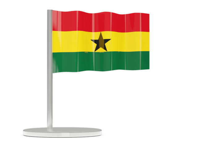 Флажок-булавка. Скачать флаг. Гана