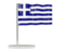 Greece. Flag pin. Download icon.