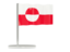 Greenland. Flag pin. Download icon.