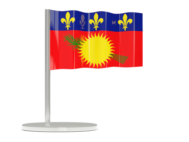 Flag pin. Download flag icon of Guadeloupe at PNG format