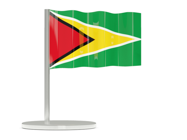 Флажок-булавка. Скачать флаг. Гайана