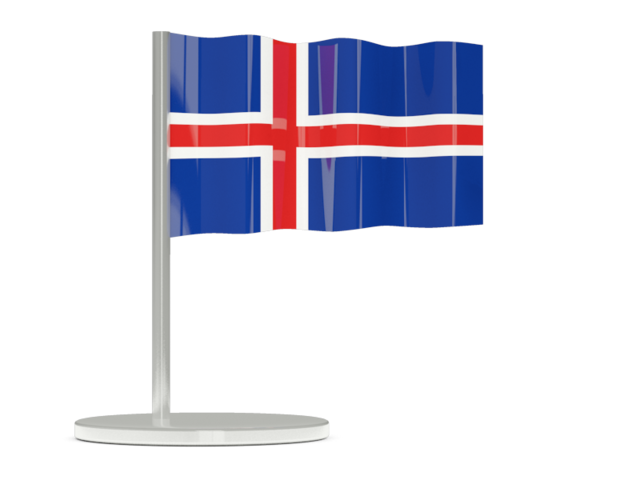 Флажок-булавка. Скачать флаг. Исландия