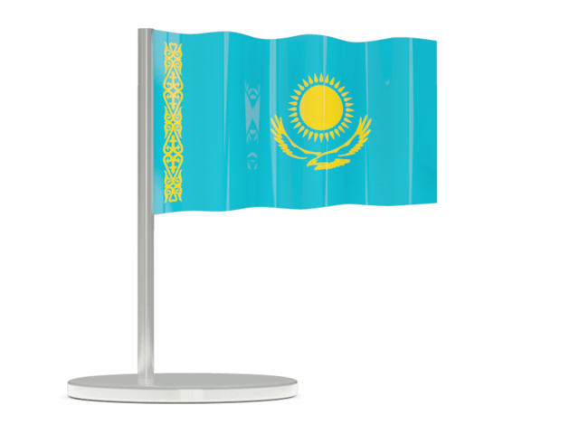 Flag pin. Download flag icon of Kazakhstan at PNG format