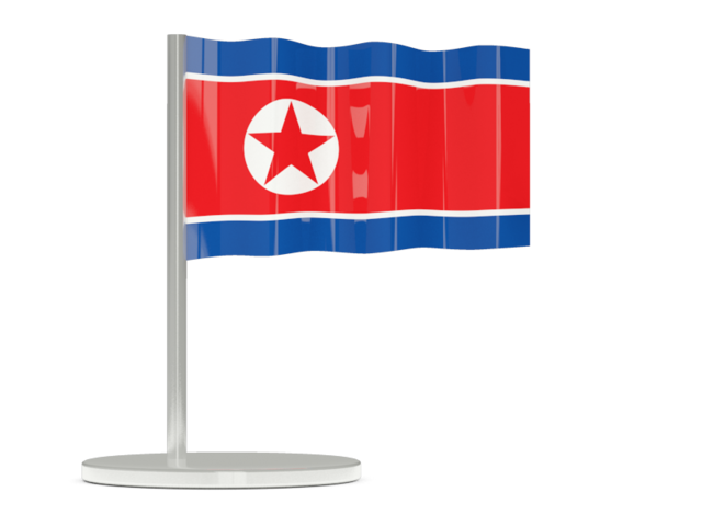 Флажок-булавка. Скачать флаг. Северная Корея