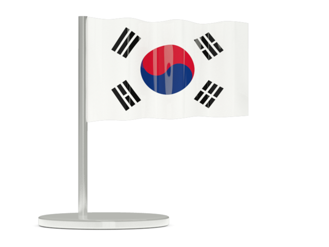 Флажок-булавка. Скачать флаг. Южная Корея