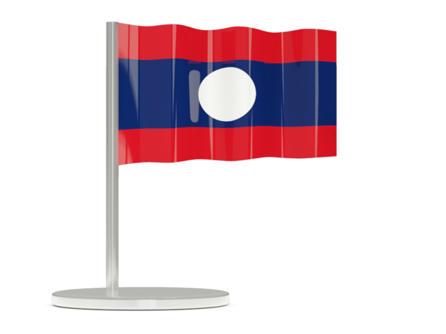 Флажок-булавка. Скачать флаг. Лаос