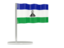 Lesotho. Flag pin. Download icon.