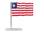 Liberia. Flag pin. Download icon.