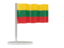 Lithuania. Flag pin. Download icon.