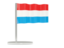 Luxembourg. Flag pin. Download icon.