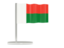 Madagascar. Flag pin. Download icon.