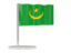 Mauritania. Flag pin. Download icon.