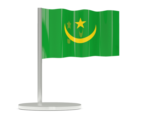 Флажок-булавка. Скачать флаг. Мавритания