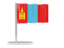 Mongolia. Flag pin. Download icon.