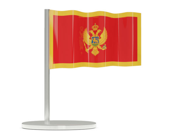 Флажок-булавка. Скачать флаг. Черногория