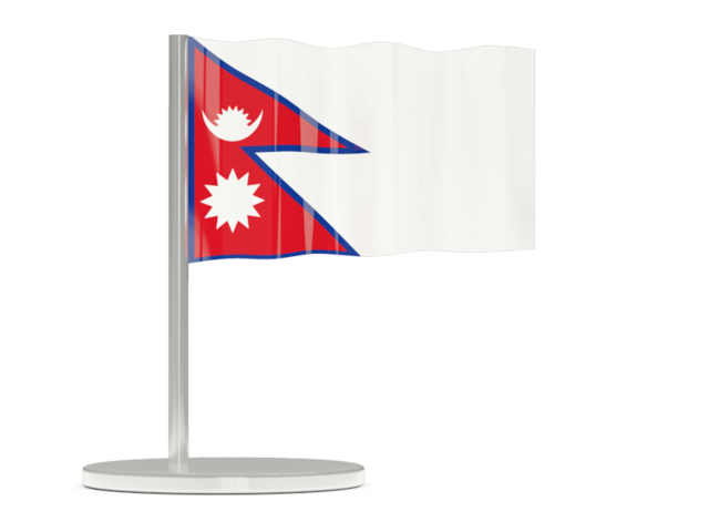 Flag pin. Download flag icon of Nepal at PNG format