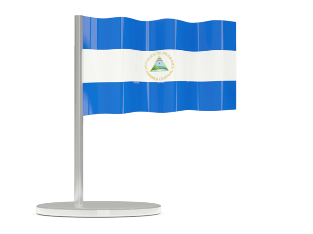 Флажок-булавка. Скачать флаг. Никарагуа