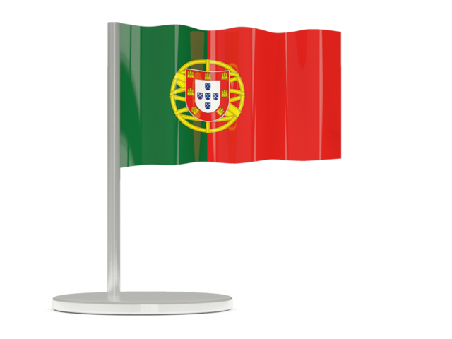 Flag pin. Illustration of flag of Portugal