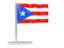 Пуэрто-Рико. Флажок-булавка. Скачать иконку.
