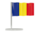 Romania. Flag pin. Download icon.
