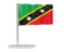 Saint Kitts and Nevis. Flag pin. Download icon.