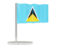 Saint Lucia. Flag pin. Download icon.
