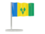 Saint Vincent and the Grenadines. Flag pin. Download icon.