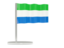 Sierra Leone. Flag pin. Download icon.