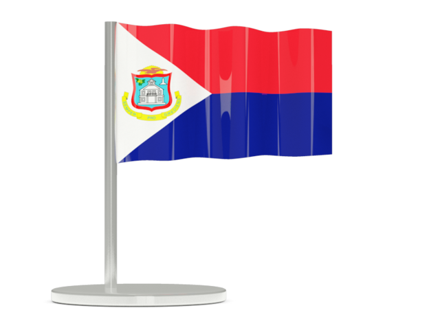 Flag pin. Illustration of flag of Sint Maarten