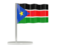 South Sudan. Flag pin. Download icon.