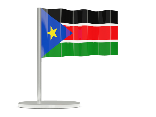 Флажок-булавка. Скачать флаг. Южный Судан
