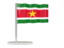 Suriname. Flag pin. Download icon.