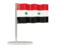 Syria. Flag pin. Download icon.