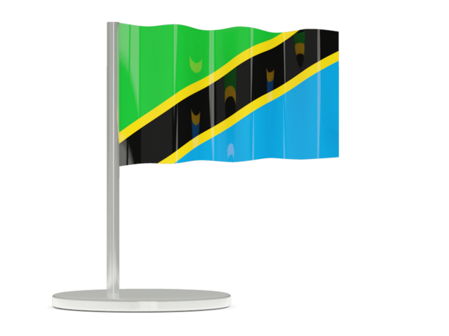 Флажок-булавка. Скачать флаг. Танзания