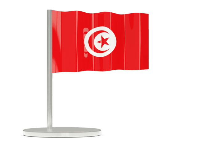 Флажок-булавка. Скачать флаг. Тунис