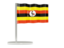 Uganda. Flag pin. Download icon.