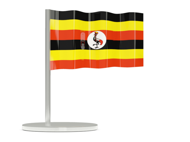 Флажок-булавка. Скачать флаг. Уганда