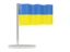 Ukraine. Flag pin. Download icon.